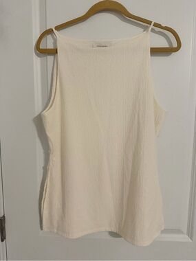 Banana Republic Cream Textured Tank Top